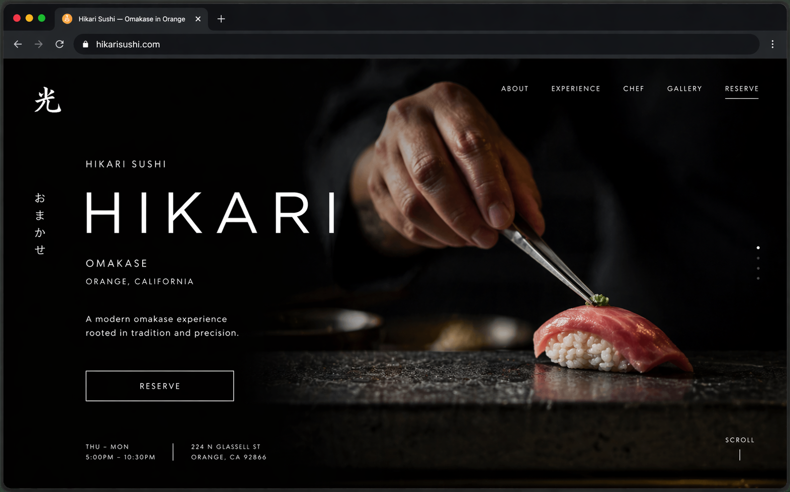 Hikari Sushi desktop UI
