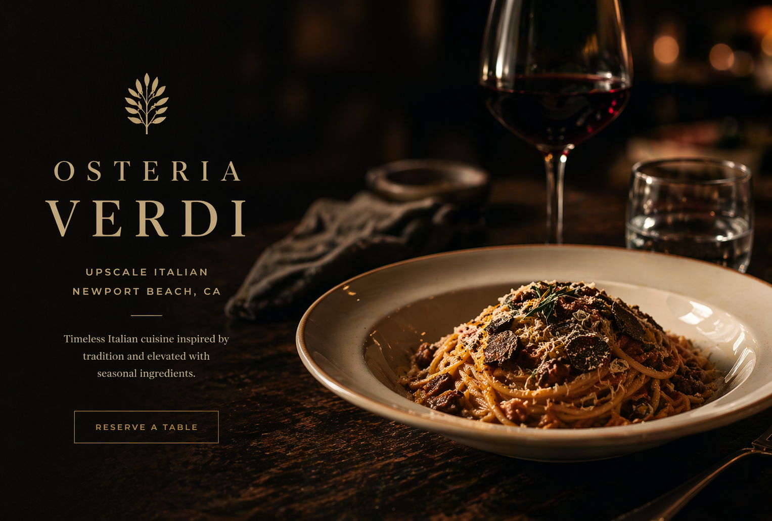 Osteria Verdi website preview